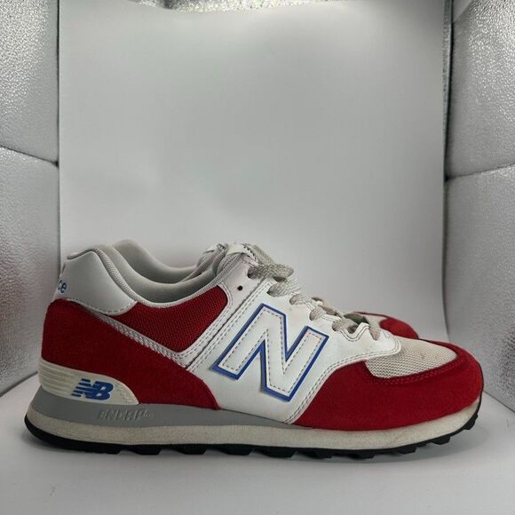 New Balance 574 Shoes Mens Size 10.5 D Red White Running  Trainer U574EW2 main image 8